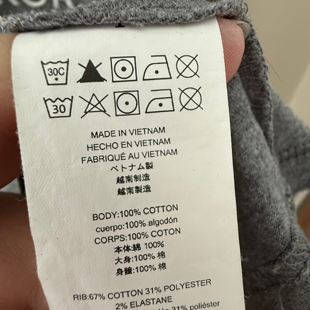 Michael Kors Mens Gray Debossed Logo Ringer Crewneck T-Shirt Size Large - Picture 4 of 7